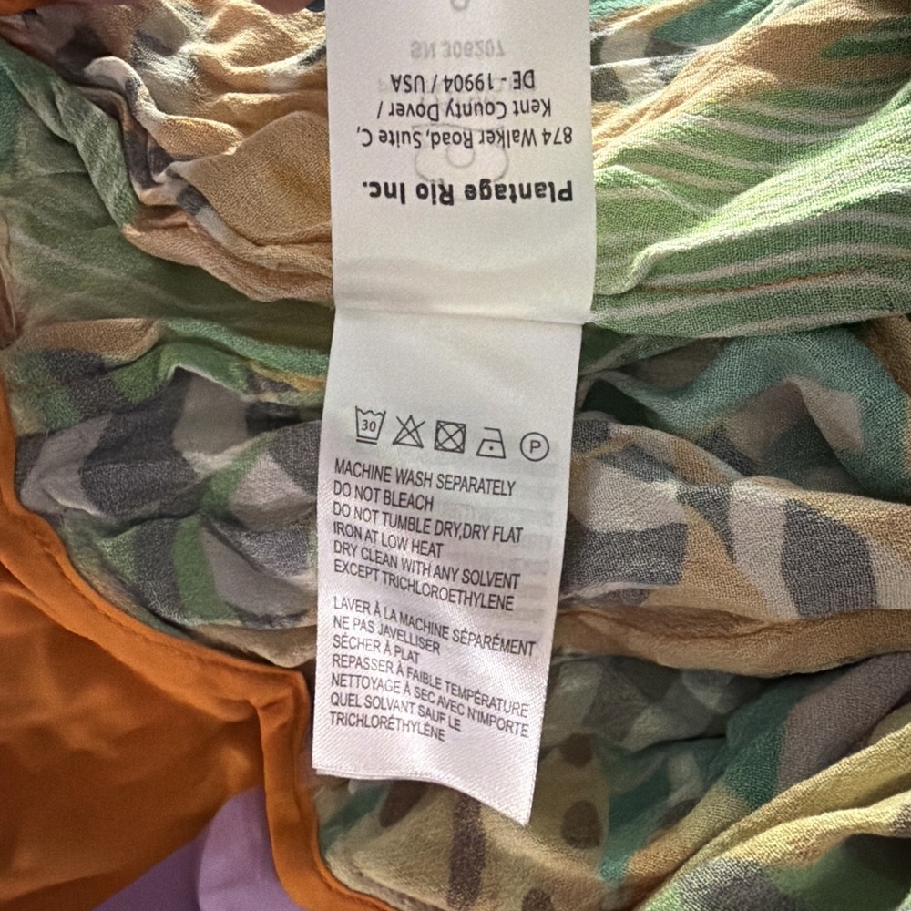 Farm Rio Mixed Striped Bananas Maxi Wrap Dress, Size S - Picture 11 of 12